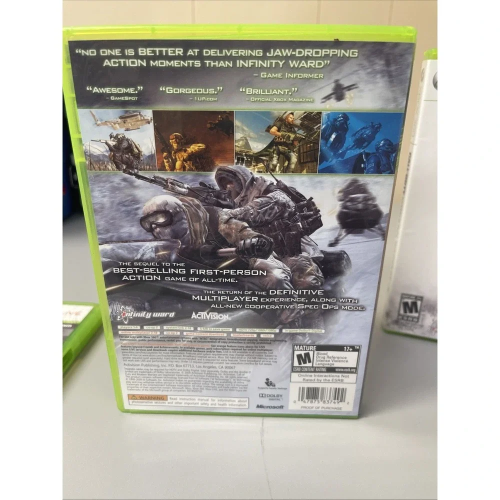 Microsoft Xbox 360 Game Lot - Call of Duty Black Ops Modern Warfare 2 3 4